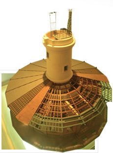 原台南測候所內部環境、物品及測候所模型的照片
